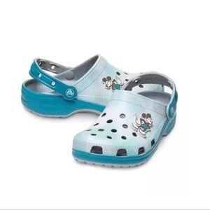 Disney Parks Mickey Mouse Blue Cloud Tie Dye Crocs Adult Men 5
Women 7